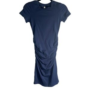 Missufe Navy Bodycon Maternity Dress